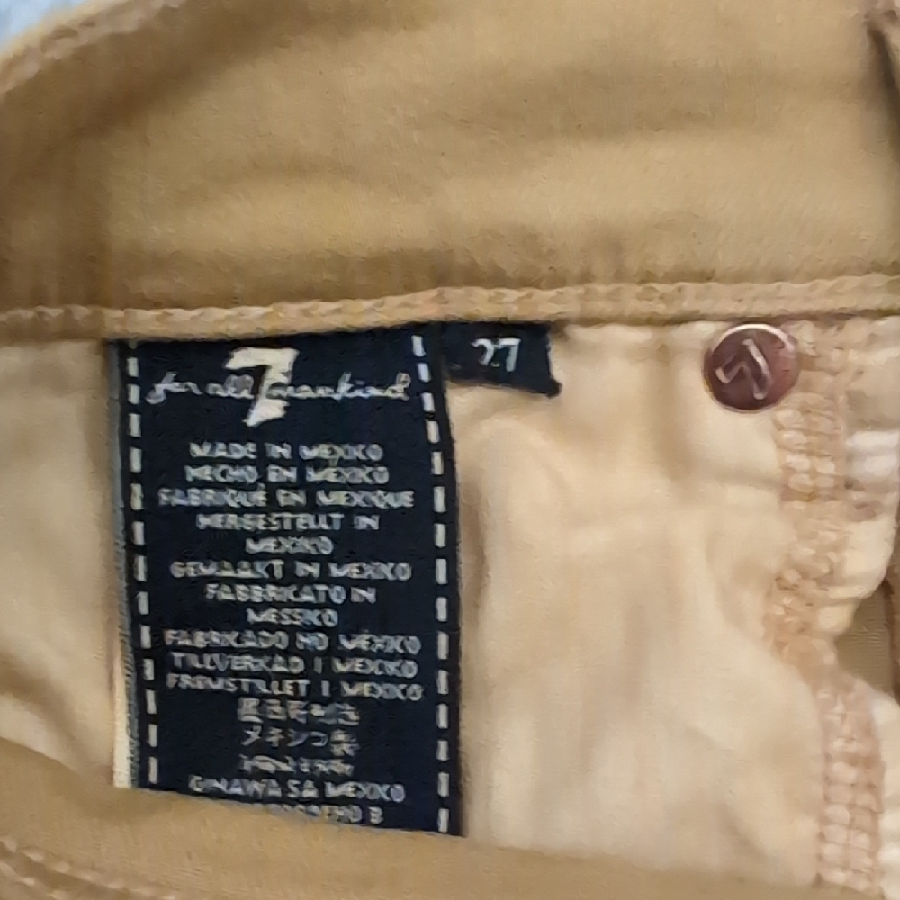 7 For All Mankind Tan Jeans - Picture 4 of 5